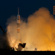 The Soyuz-FG rocket booster with Soyuz TMA-07M space ship transporting U.S. astronaut Thomas Marshburn, Russian cosmonaut Roman Romanenko and Canadian astronaut Chris Hadfield to the International Space Station blasts off from the Russian leased Baikonur cosmodrome, Kazakhstan, Wednesday, Dec. 19, 2012. (AP Photo/Dmitry Lovetsky)